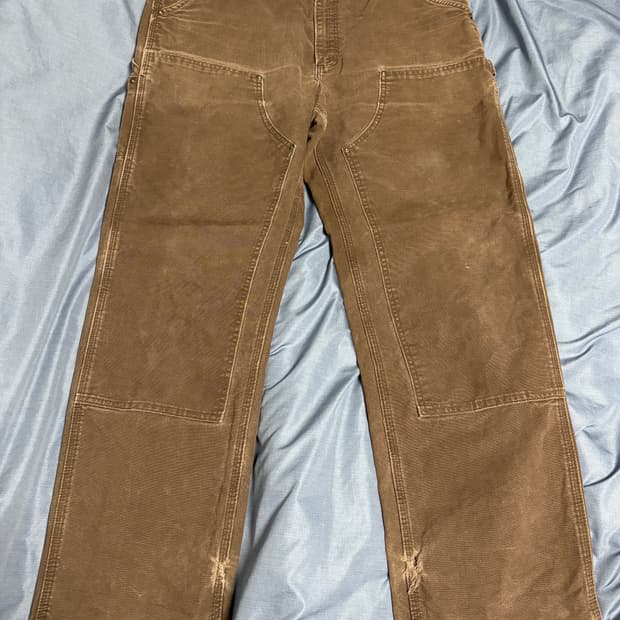 [B136] 칼하트 더블니 다크브라운 팬츠