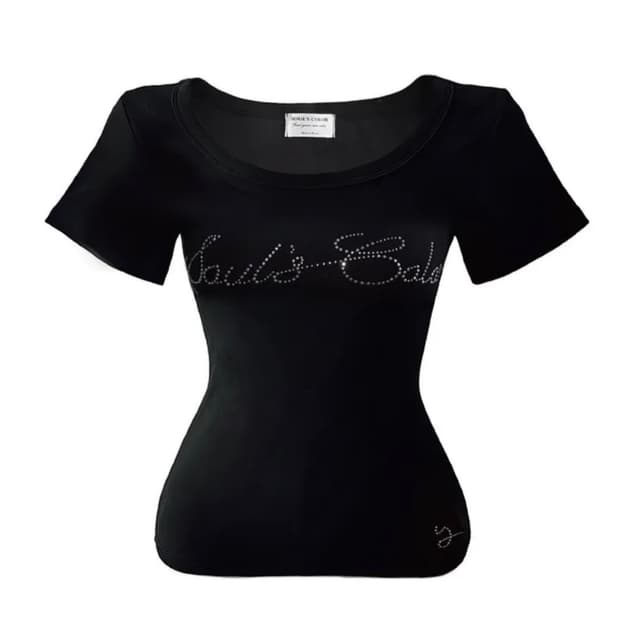 소울즈 컬러 시즈니룩 검정 반팔티 에이블리