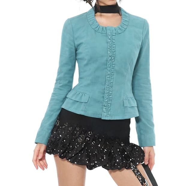 빈티지 프릴 레트로 자켓