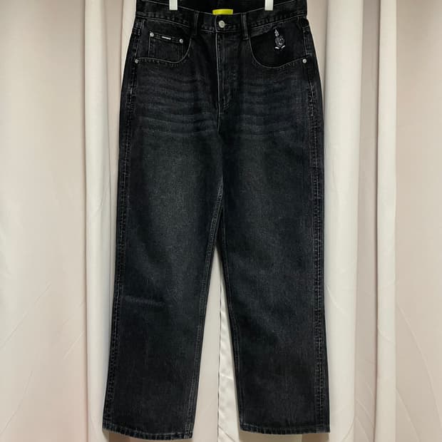 [XL] 위캔더스 OPEN SEAM DENIM PANTS (BLACK)