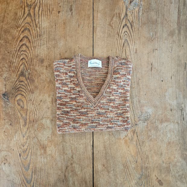 60s 빈티지 울 브이넥 니트