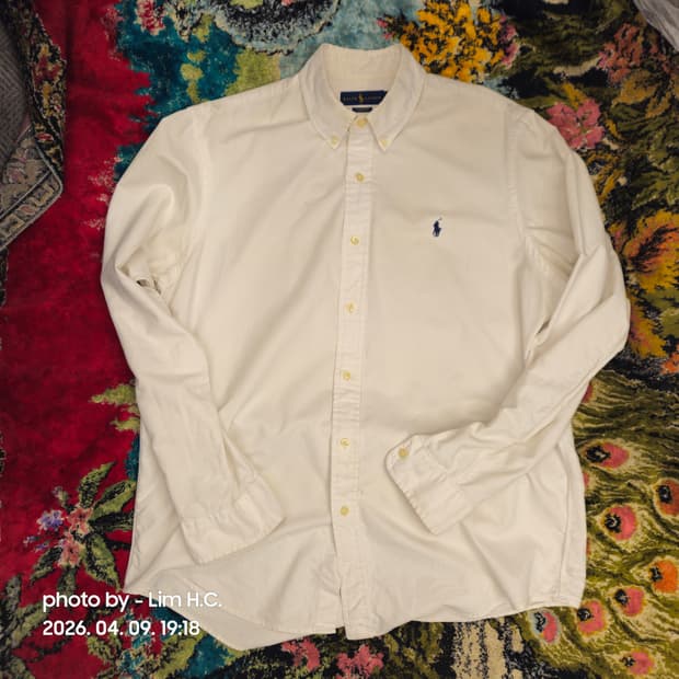 폴로 랄프로렌 클래식핏 화이트 셔츠 XL