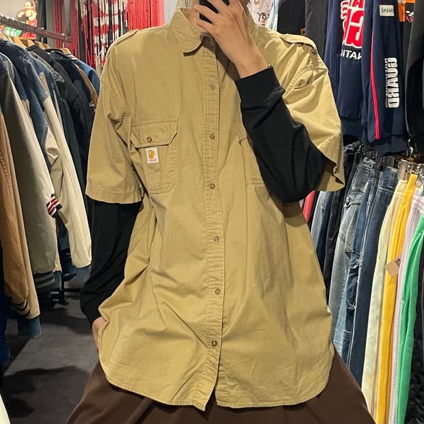 [IM] carhartt 칼하트 베이지 반팔셔츠
