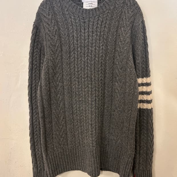 (정품) 톰브라운 케이블 니트 그레이 Size 2