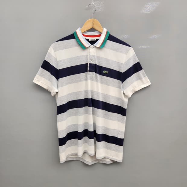 라코스테 정품 멀티 스트라이프 카라티