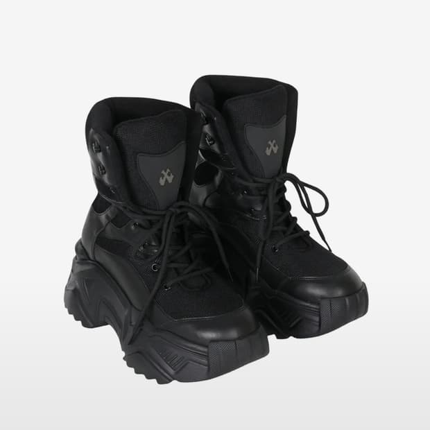 yeel 플랫폼 부츠 스니커즈 블랙 240