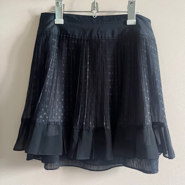 Pleated Dot Skirt 레이어 도트 스커트