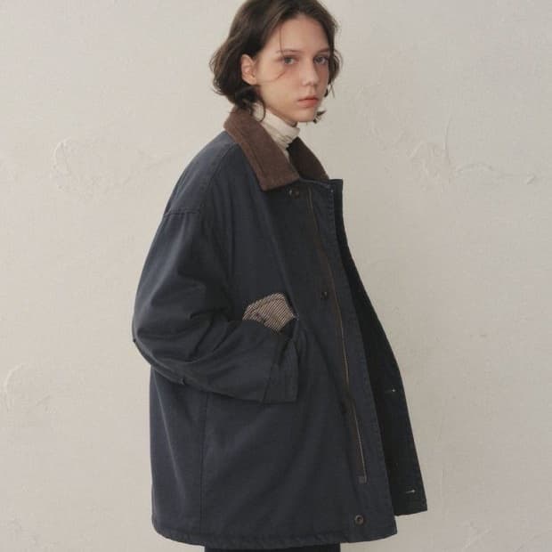 오로 오버 패디드 헌팅 워크 자켓 차콜 