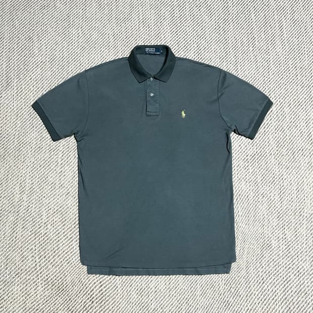 [L] Polo 폴로 랄프로렌 다크블루 빈티지 반팔 카라티