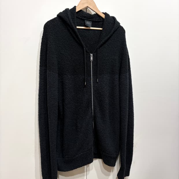 아르마니 익스체인지 울 니트 후드 집업