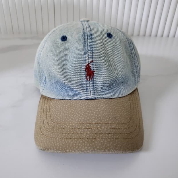 폴로 랄프로렌 빈티지 데님 워싱 볼캡 모자