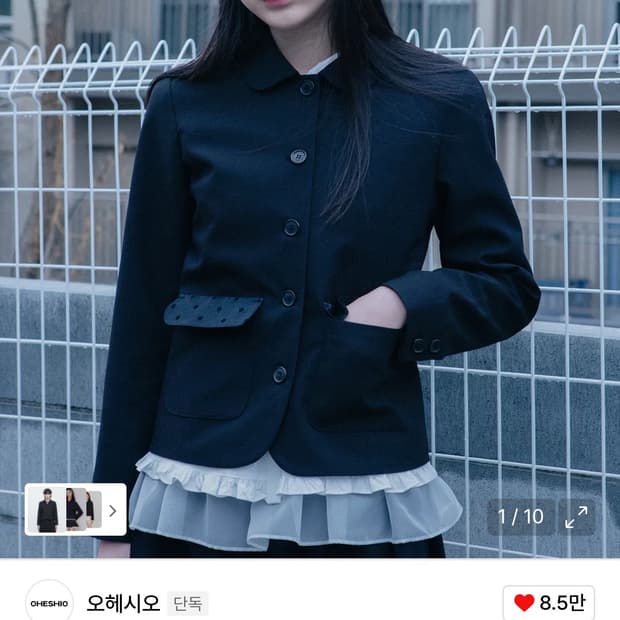 오헤시오 도트 라운드 자켓