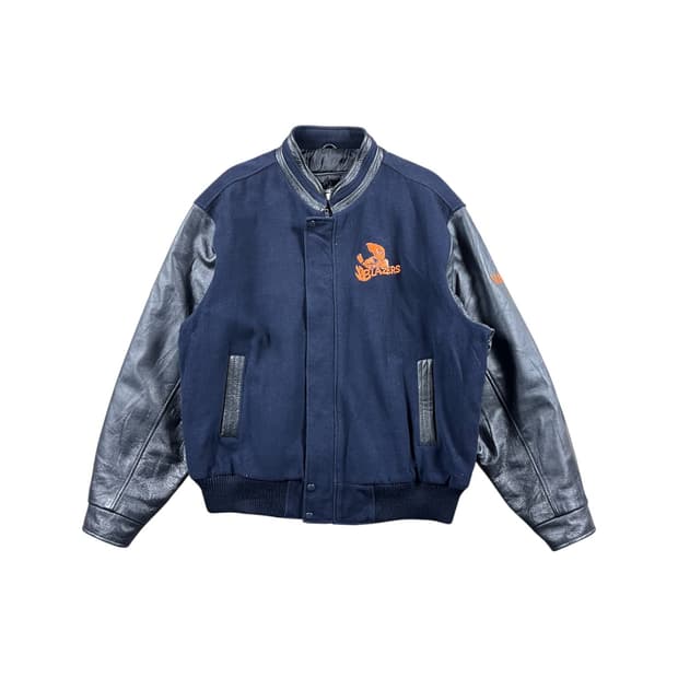 90s Vintage 레더암 바시티 자켓 