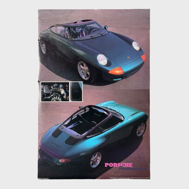 포르쉐 파나메리카나 빈티지 포스터 (액자포함)