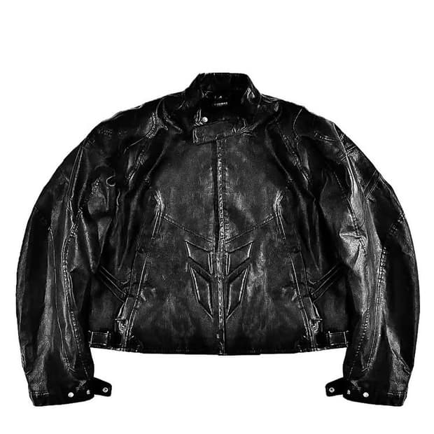 [XL] REGEN ZONE 바이커 레더 자켓