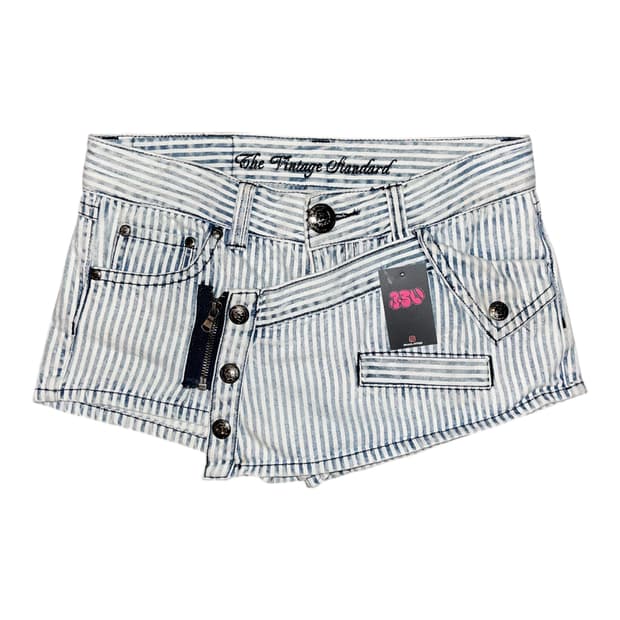 스트라이프 숏 스커트 팬츠 갸루y2k