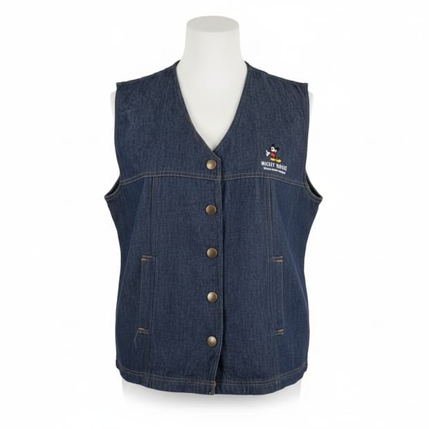 미키마우스 데님 조끼 청베스트 1807