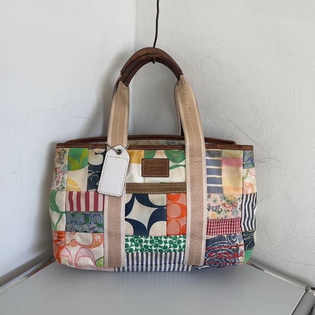 Coach patchwork tote bag