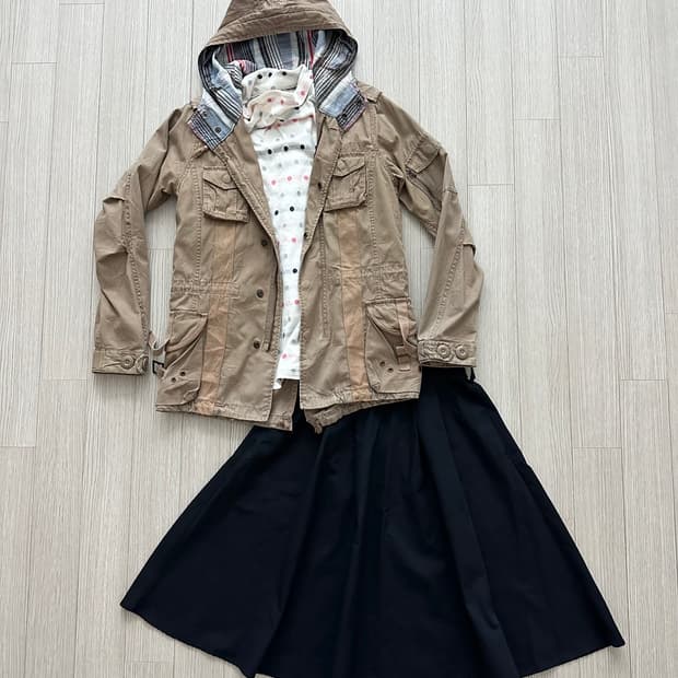 jpn 히피 웨스턴 괴짜 키치 스즈코 하구미 레이어드 코디세트