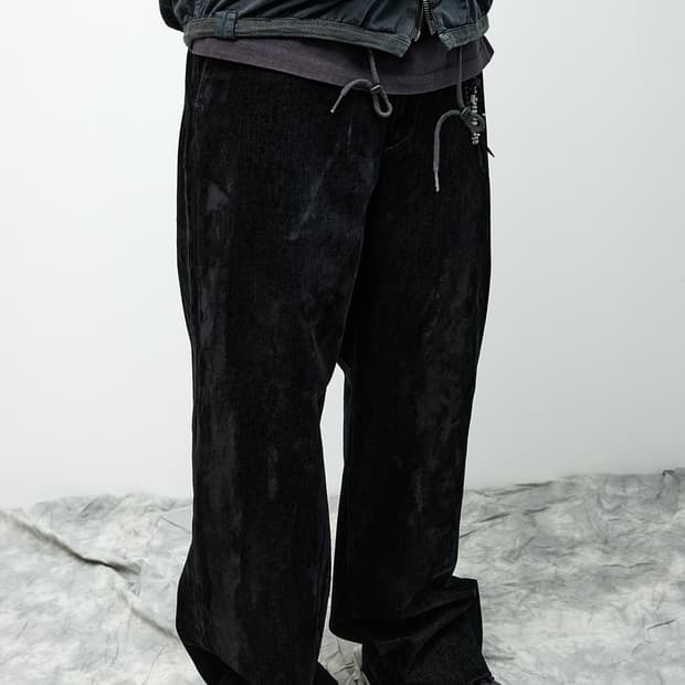[M] 해칭룸 벨벳 데님 트라우저 