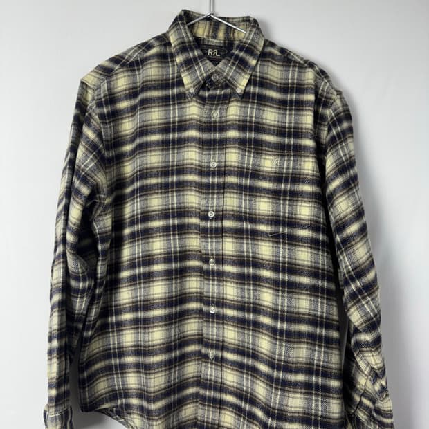 더블알엘 초기 코튼 플란넬 버튼다운 셔츠