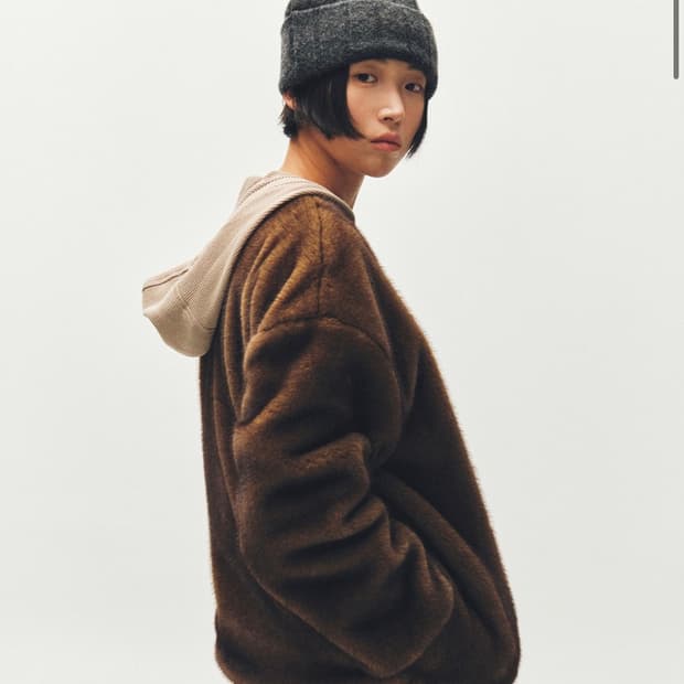 플리즈프로젝트 퍼 자켓 코요테