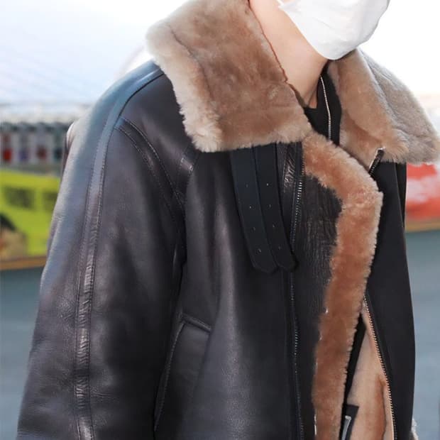 솔리드옴므 무스탕 자켓 46(양가죽,양털)