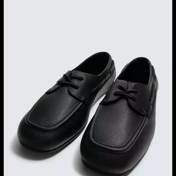 자라 레더 데크 슈즈 43 새상품