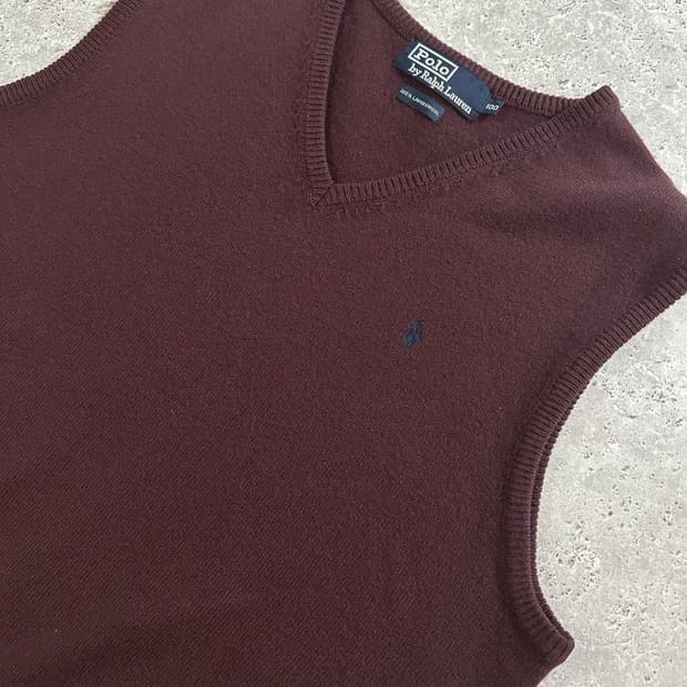 00s POLO RALPH LAUREN 브이넥 니트 베스트 005