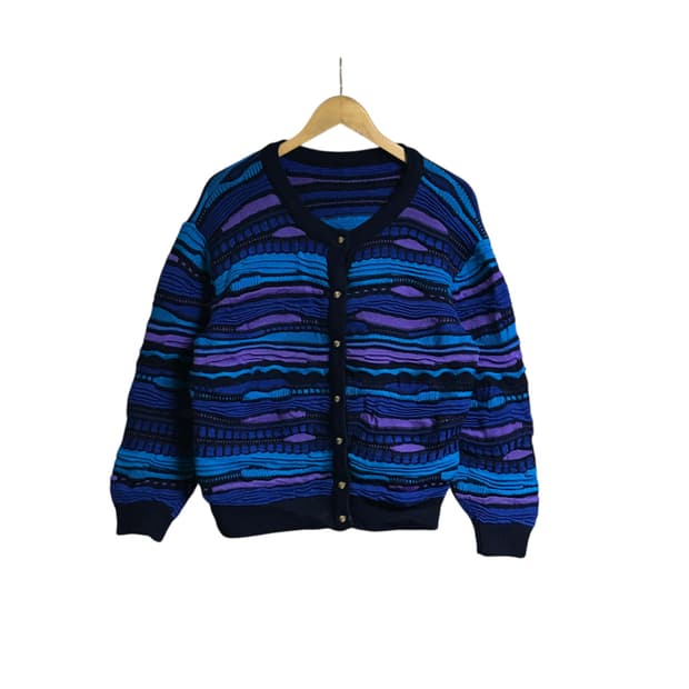 쿠지패턴 가디건