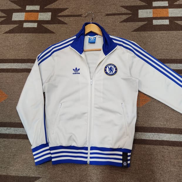 첼시 아디다스 트랙탑 져지 s 95~100 화이트