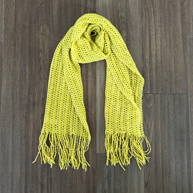 Yellow Fringe Scarf