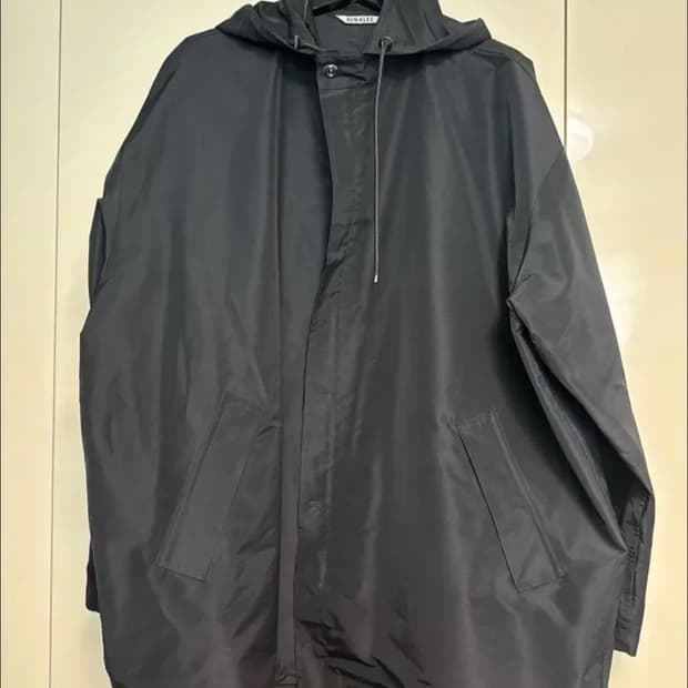 오라리 실크 후디드 블루종 블랙 5사이즈