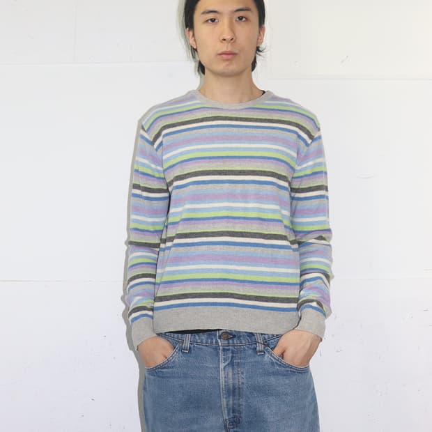 로베르토 콜리나 멀티 컬러 스트라이프 스웨터