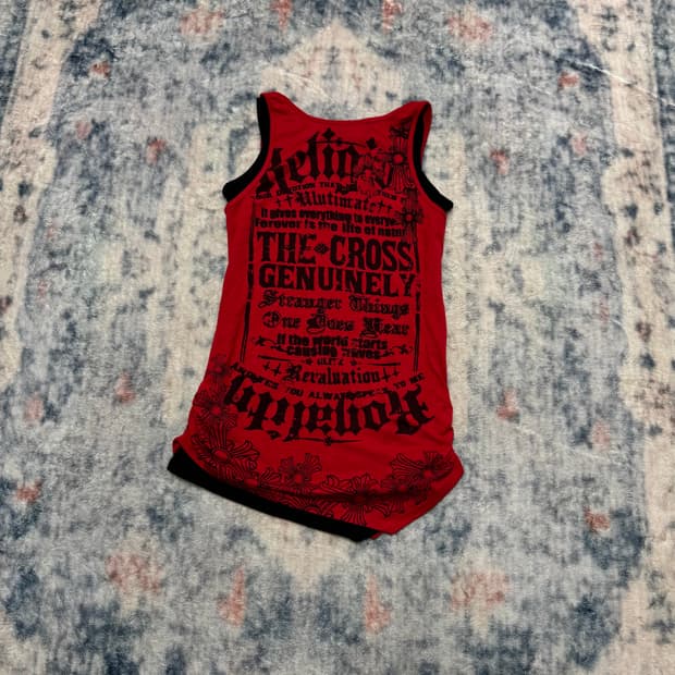 Rich or die gothic printing sleeveless