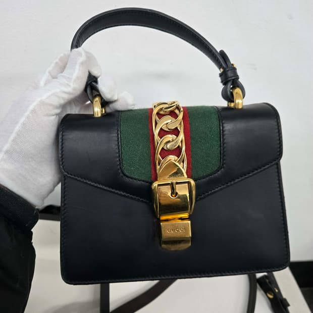 [보증서 정품] 구찌 실비백