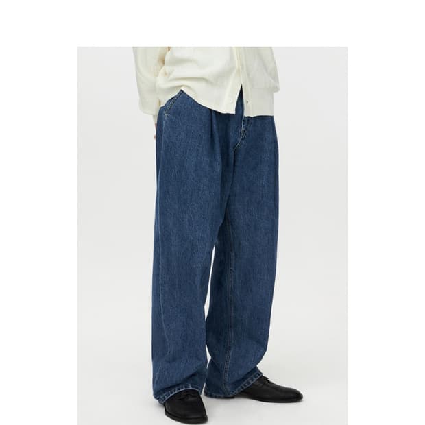 유스 스트럭처드 와이드 데님 팬츠