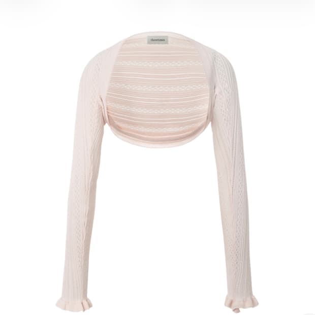 (W) 쓰리타임즈 아이리스 볼레로 핑크