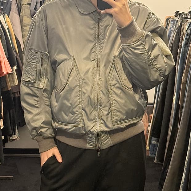 빔즈 ma1 ma-1 항공 점퍼 블루종 봄버 민트 밀리터리 워크 공군