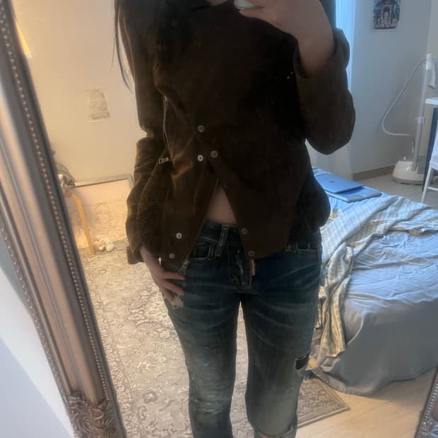 구찌 빈티지 가죽자켓(브라운)