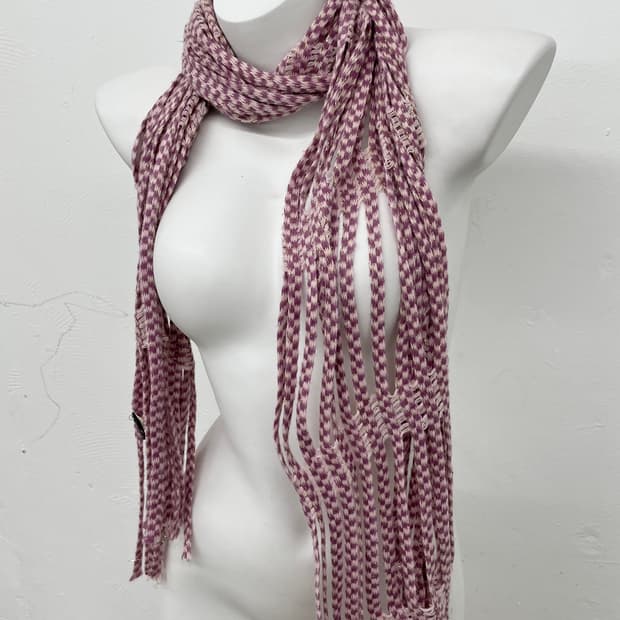 핑크 글리터 아방가르드 머플러 