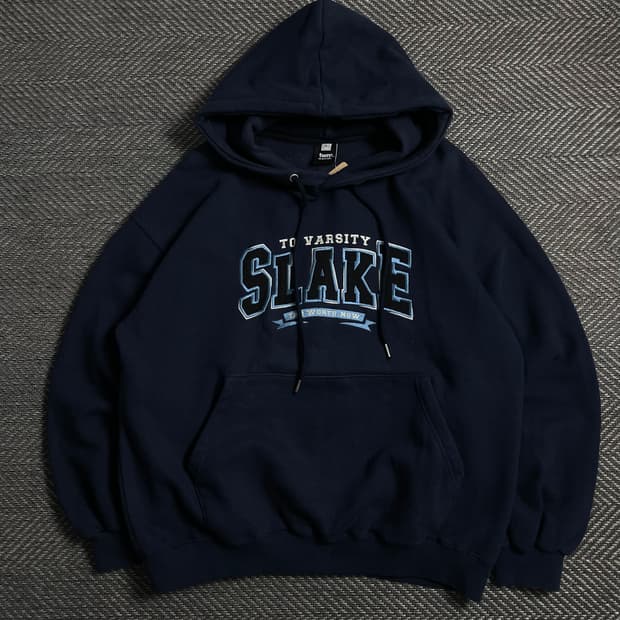 TWN 슬레이크 올드스쿨 네이비 후드 티셔츠o 4736