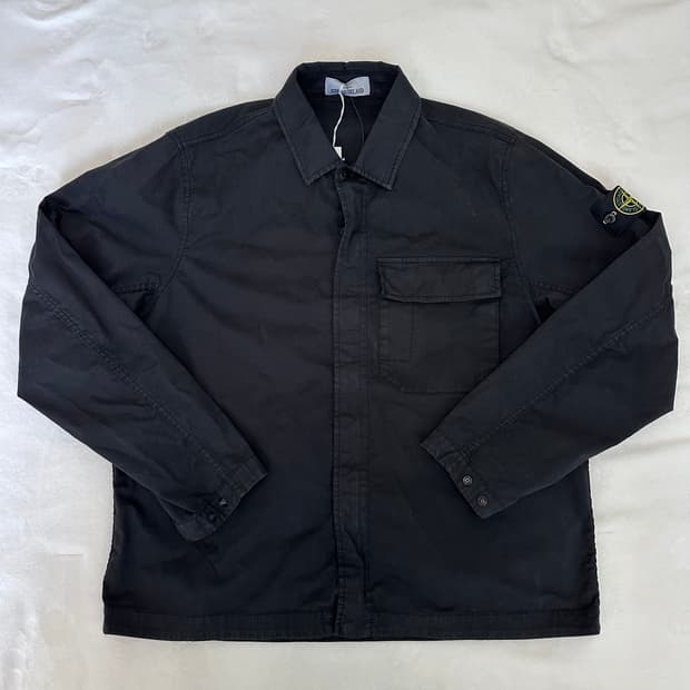 스톤 아일랜드 오가닉 코튼 오버셔츠-26ss