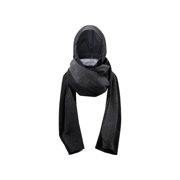 엑슬림 블랙 후드 머플러