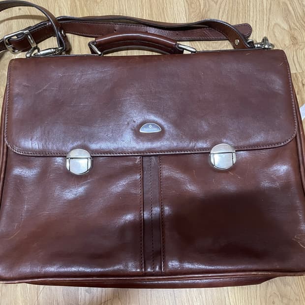 쌤소나이트 클래식 레더 크로스백 서류가방