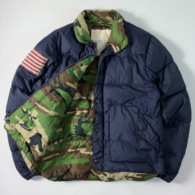 Polo  폴로 랄프로렌 데님 앤 서플라이 카모 성조기 패딩 