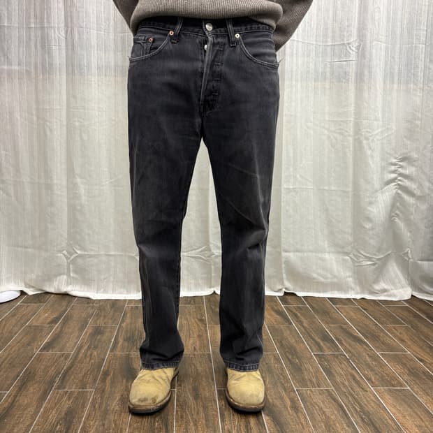Levis 리바이스 501 블랙 워싱 데님 팬츠 Levis 501