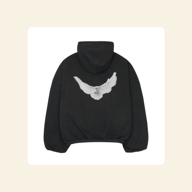 이지 갭 발렌시아가 도브 후드 워시드 블랙 hoodie