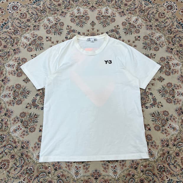 Y-3 20ss 요지야마모토 백프린팅 반팔 티셔츠