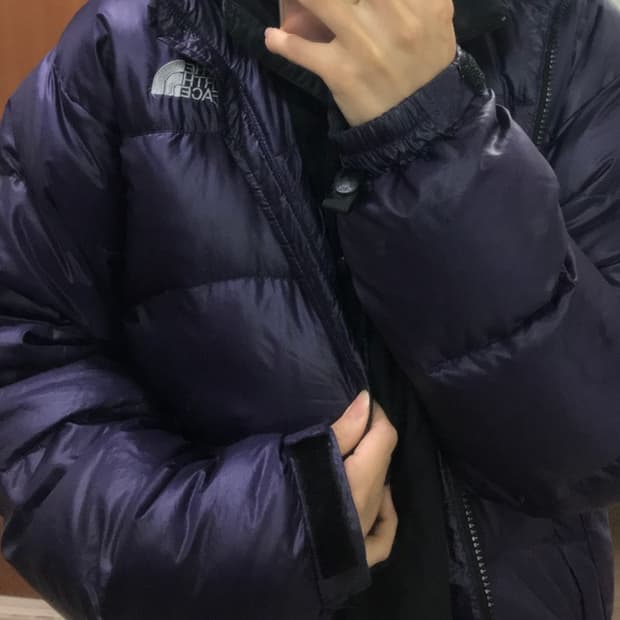 노스페이스 빈티지 아콘 카구아 퍼플 경량패딩 90(100)